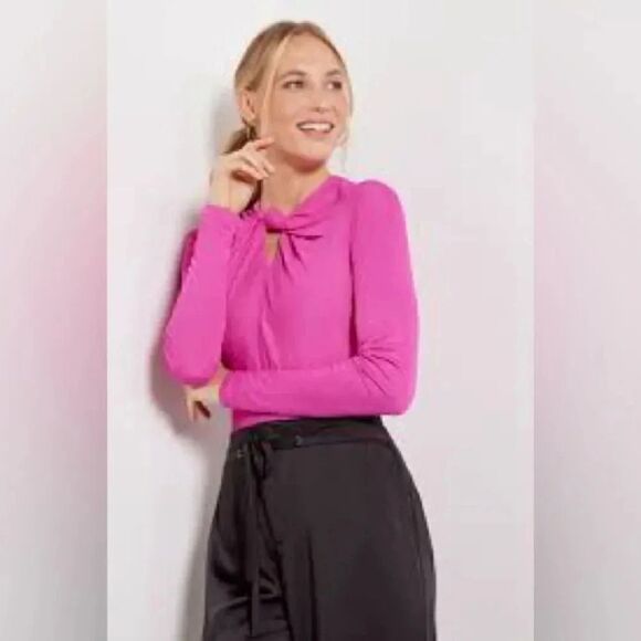 NWT women’s FARM RIO X ANTHROPOLOGIE pink long sleeve body suit size medium - Picture 2 of 13